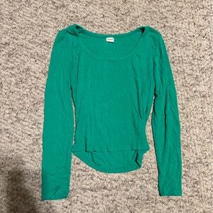 Women's Teal Long Sleeve Top